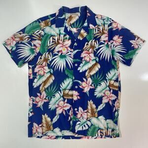 VTG 90’s Evalani Men’s Hawaiian Camp Shirt Palm Floral Vacation Wear Button M